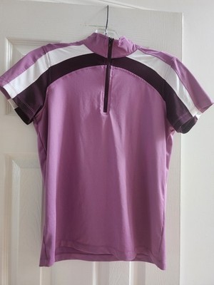 Kerrits Shirt Youth XL Quarter 1/4 Zip Short Sleeve Mesh Equestrian Riding Top