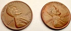 1953 & 1956 Wheat 1c Error~"L" in Liberty Fused into Rim ~ Get Both Coins ~ C65