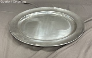 Pewtarex York PA Oval Serving Platter 19 Inch Meat Tray Vintage Metalware