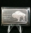 1776-1976 1 Oz .999 Fine Silver US Liberty Bell  Buffalo 200 Years Art Bar #7256