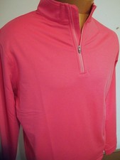 Peter Millar 1/4 Zip Perth Performance Fabric Pullover NWT M 135 Pink Ruby