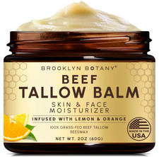 Brooklyn Botany Beef Tallow Balm Grass Fed Beef Tallow for Skin and Face Nou