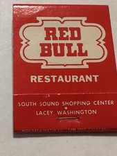 Red Bull Restaurant Lacey Washington Rare Vintage Matchbook Unstruck