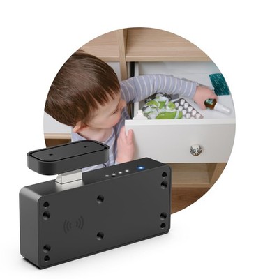 Drawer Lock RFID Card NFC Hidden Cabinet Lock for Kitchen Pantry Furniture Cu...