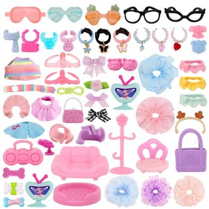 Lot De 15 Accessoires Littlest Pet Shop – Tenue Rose Pour Chat Et Chien – Authentiques Hasbro