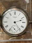 Antique Waltham Pocket Watch Coin Silver Case Not Running Parts Repair