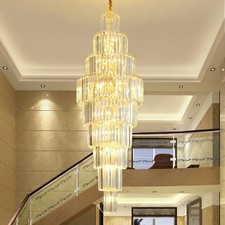 Multitier Tower Crystal Chandelier For Duplex Stairwell Hotel High Ceiling Villa Multitier Tower Crystal Chandelier For Duplex Stairwell Hotel High Ceiling Villa