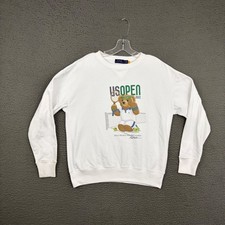Polo Ralph Lauren Sweatshirt Womens Small Relaxed US Open 2022 Tennis Teddy Bear