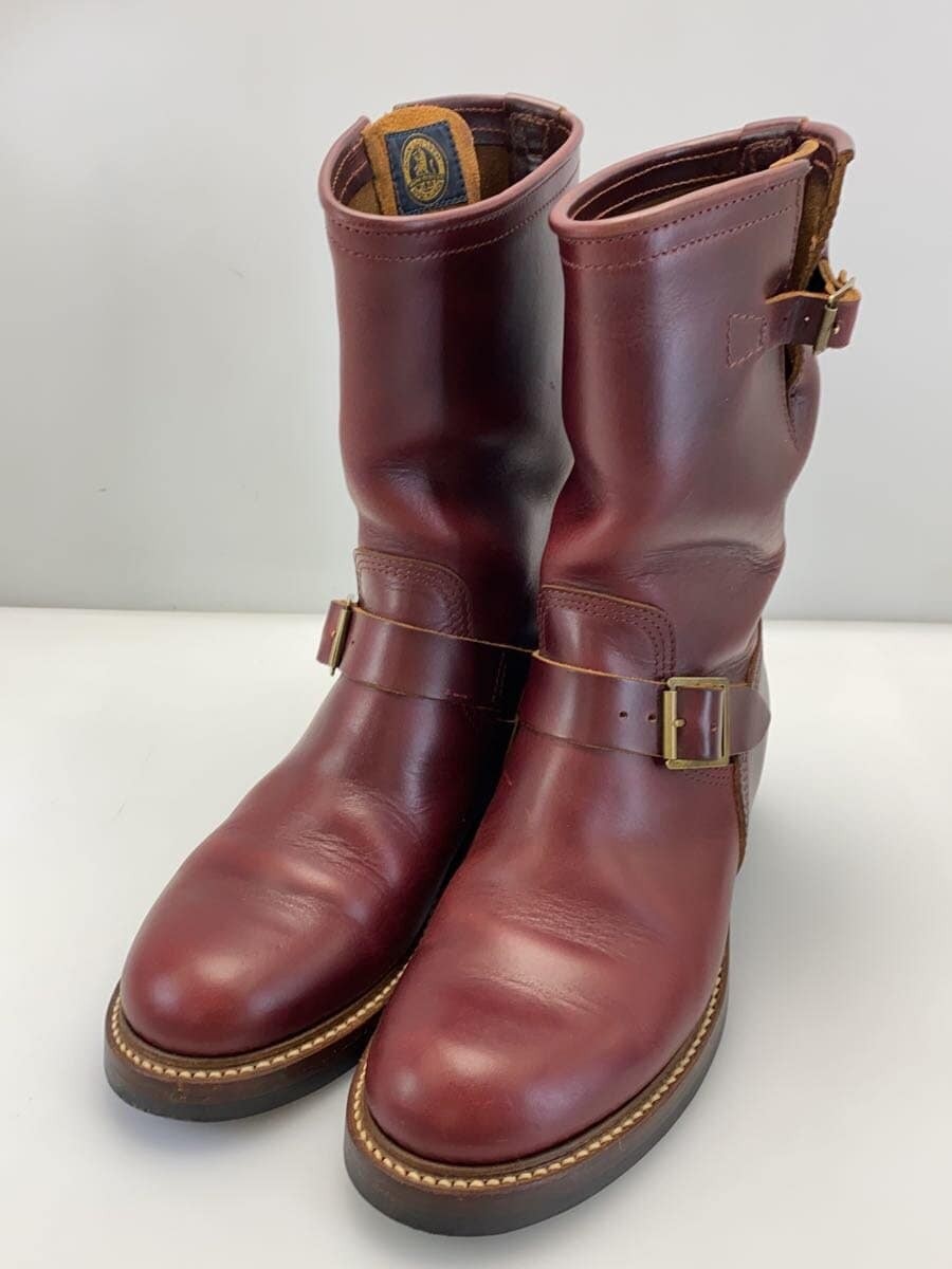 JOHN LOFGREN Boots LK-003 Engineer Boots Vibram Sole Leather Bordeaux Size