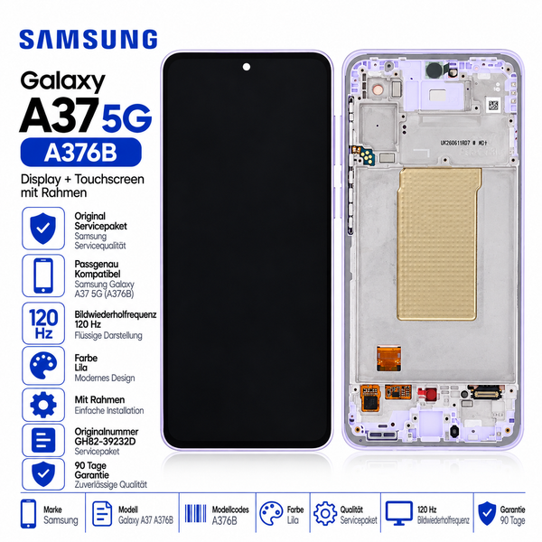 Samsung Galaxy A37 A376B Original Service Pack Display Rahmen Light Violet-image