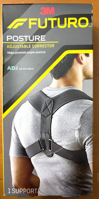 FUTURO Posture ADJUSTABLE Corrector 3M Black MEN WOMEN # 46832ENR