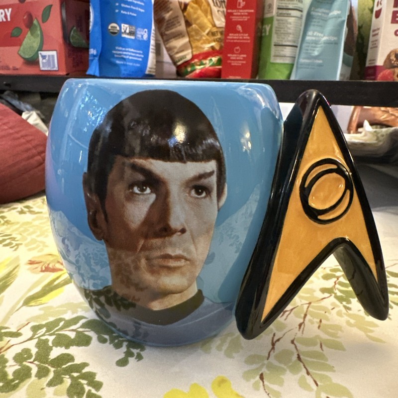 Star Trek Original Series Spock Delta Shield Mug 2011 CBS Studios Westland Rare