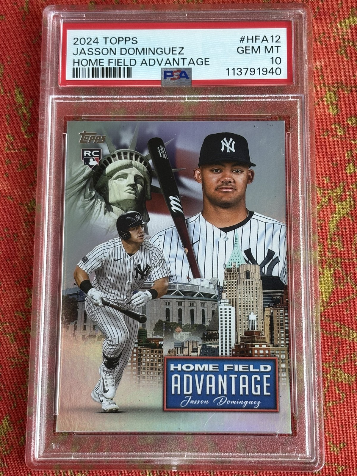 2024 Topps Jasson Dominguez Homefield Advantage HFA12 Rookie RC PSA 10 Yankees