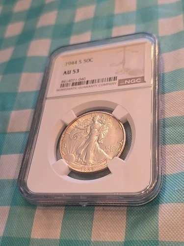 1944-S 50C Walking Liberty Half Dollar NGC GRADED AU53 😎