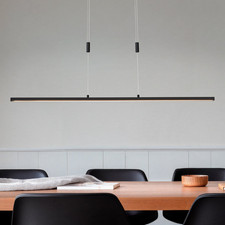 Lindby Hängeleuchte Pendelleuchte LED Lampe Arneja schwarz matt höhenverstellbar