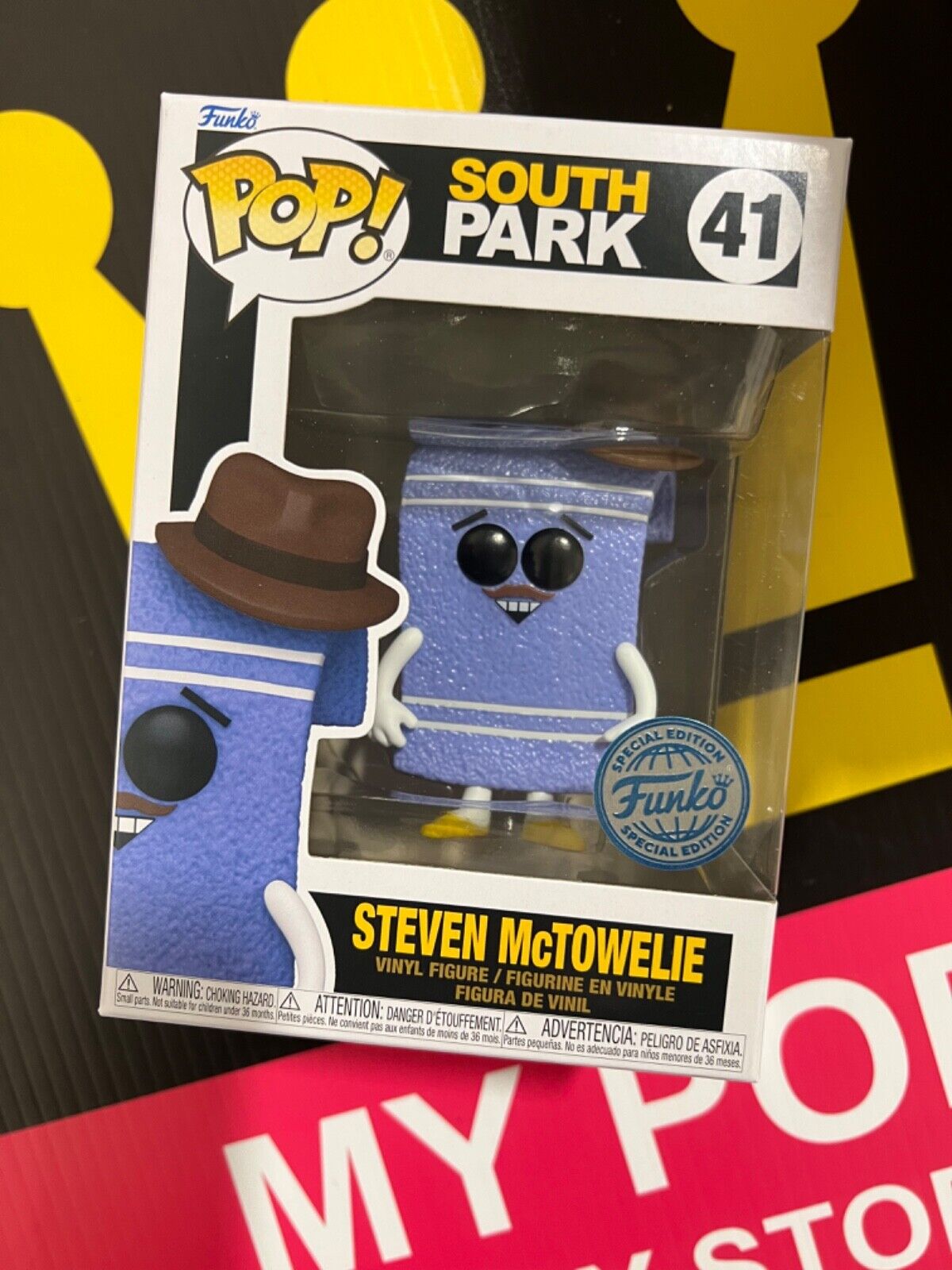 Funko Pop! Steven McTowelie #41 South Park Shop Exclusive + Sticker New  Mint