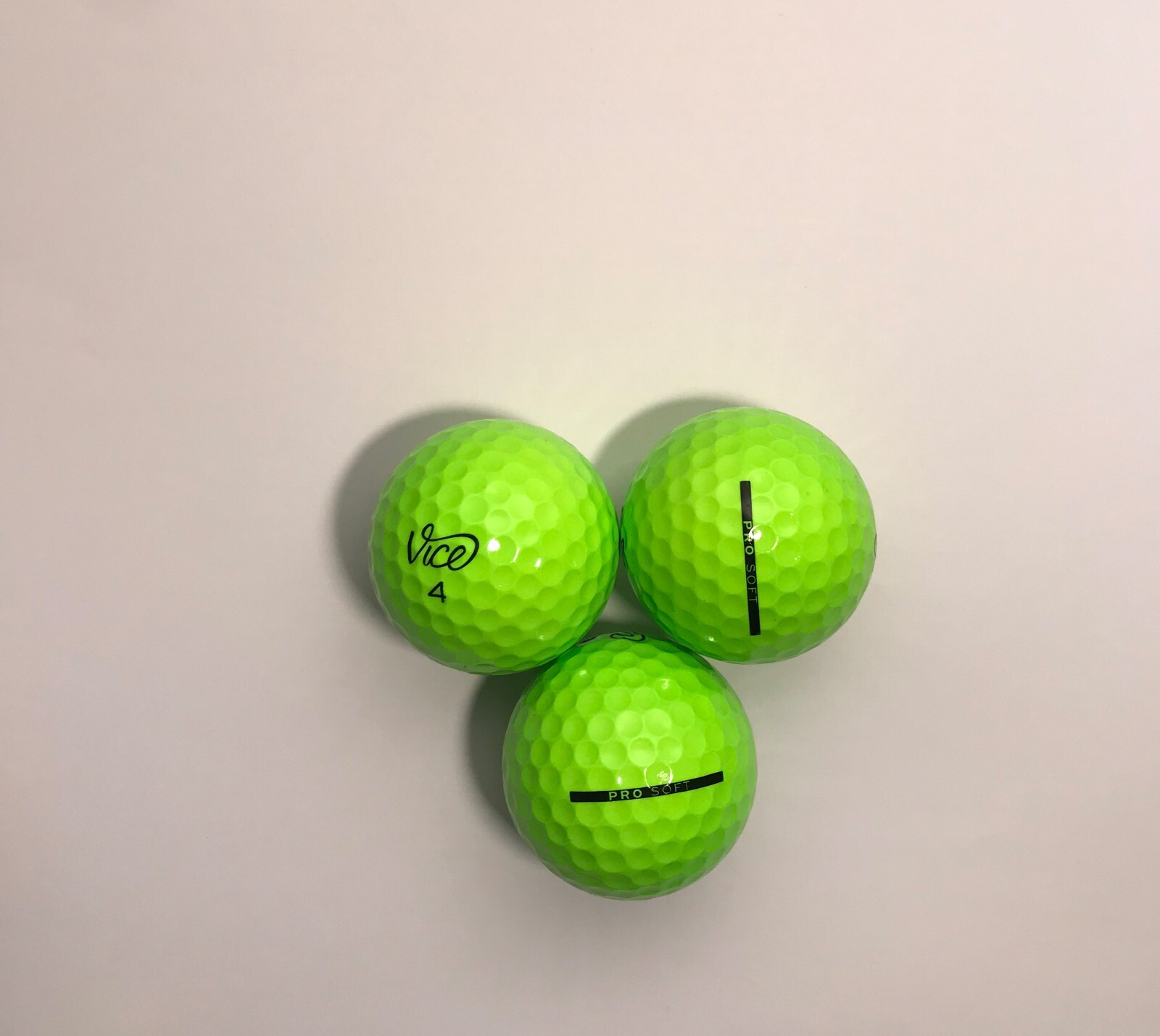 Vice Pro Soft Neon Lime Green Golf Balls, Pack of 3 Balls, 1 Sleeve eBay