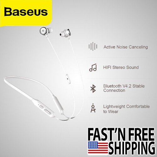 BASEUS SIMU S15 Wireless Bluetooth Neckband Noise Canceling Stereo Earphone - 第 1/13 張圖片