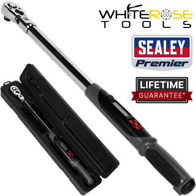 Sealey Drehmomentschlüssel Premier Winkel Flexi-Kopf Digital 1/2 Zoll Sq Antrieb 20-200 Nm