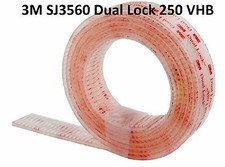3M SJ3560 Dual Lock 250 VHB ,1" x 3' Indoor Outdoor Clear Reclosable Fastener 3M