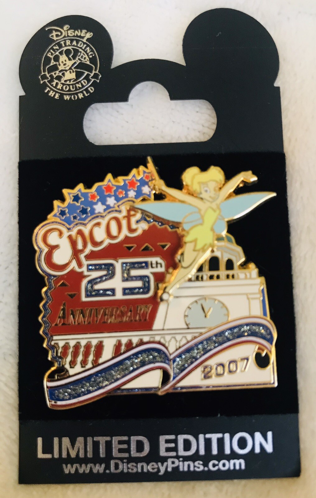 Disney Pin Epcot 25th Anniversary Tinker Bell Peter Pan Cruise Ship LE 2500 NEW