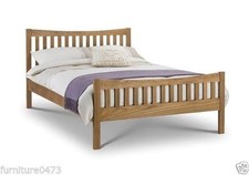 Solid Oak in a low sheen lacquer finish 4ft 6" Double Bed  FAME