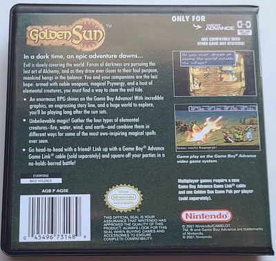 Manuel D’instructions GOLDEN SUN – USA, Game Boy Advance, Notice Seule