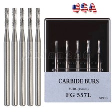 Burr Dental Surgical Burs 557L Long 25mm Carbide Bur High Speed FG SURG FGOS SL
