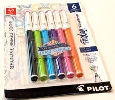 Pilot FriXion Fineliner Erasable Marker Pens - Fine Point - Pack of 6 NEW