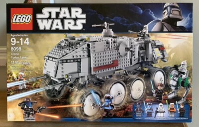 NEW STAR WARS LEGO 8098 CLONE TURBO TANK 1141 PCS AGES 9-14 BUILDING BLOCKS  2010 673419129138|