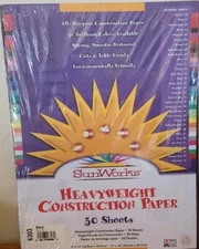 Sunworks Construction Paper, 58 Lbs., 9 X 12, Black, 50 Sheets/Pack 6303