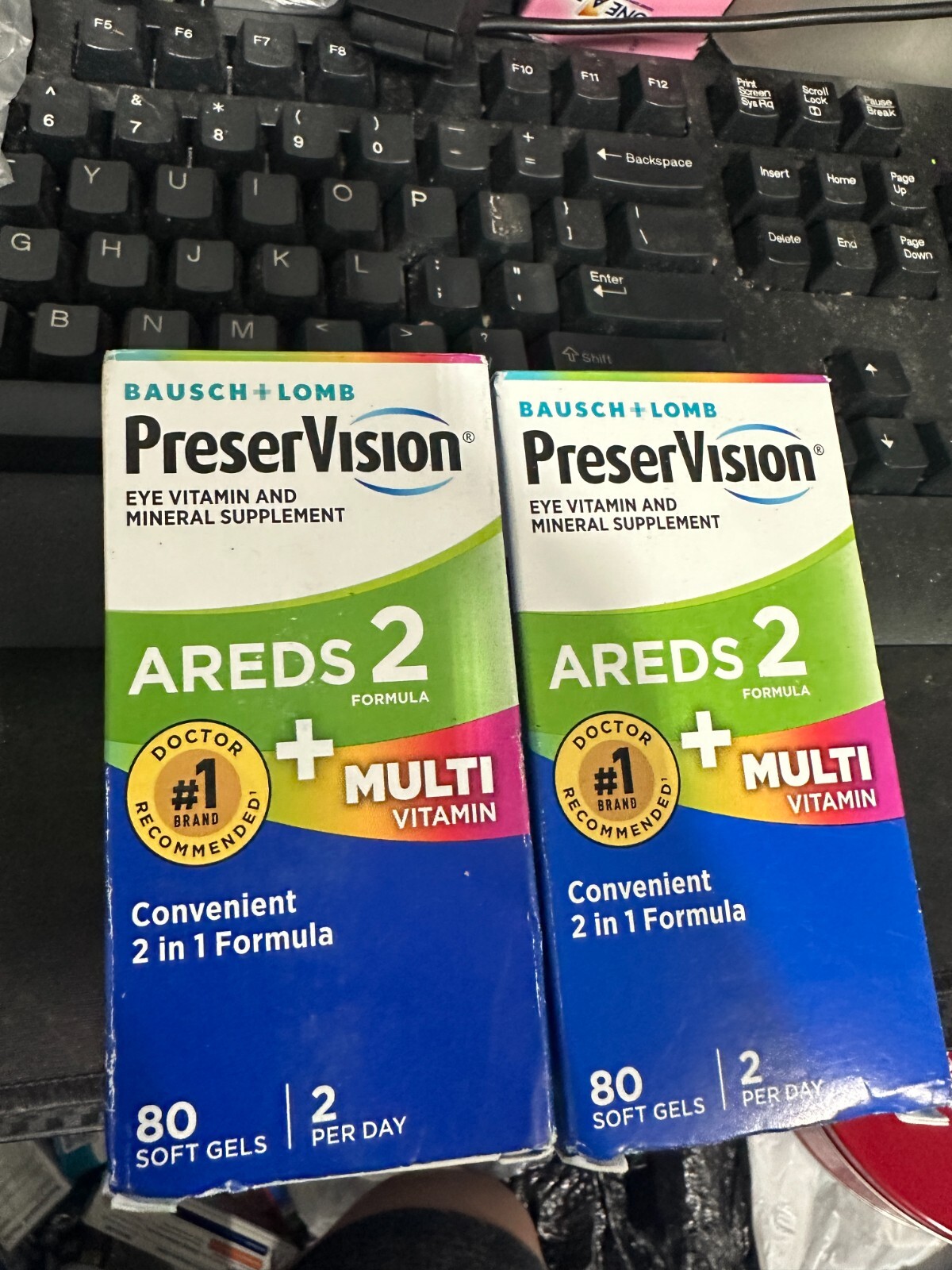 2 Pack- PRESERVISION AREDS 2 + MULTIVITAMIN 80 Count EXP 6/2024 ...