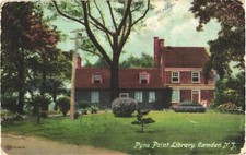 Picturesque View of Pyne Point Library, Camden, New Jersey Postcard