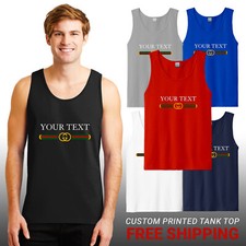 Personalized Your Text Here Men's Tank Top Funny Custom USA New Summer Gift