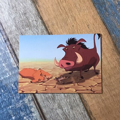 The Lion King: Series 1 Simba Timon Pumbaa Jeez it's a lion! #38 1994 SkyBox Vtg