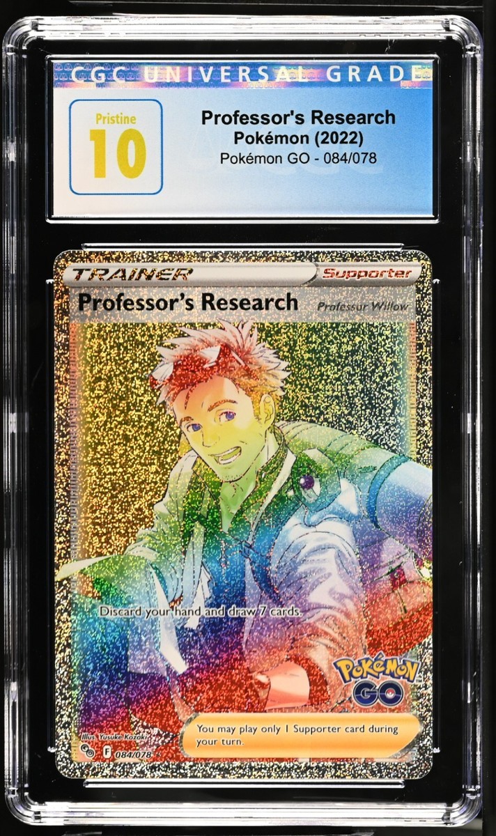 CGC Graded 10 Pristine Professor's Research 084/078 Pokemon Go