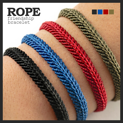 Braided Friendship Bracelet, Handmade Woven Bracelet for Men, Black  Bracelet