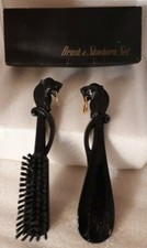 Vtg Lion Head Hard Plastic Shoe Horn  Brush Set MCM Japan NOS 1970s W/Box