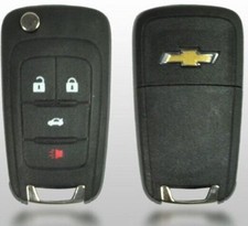 Chevrolet Flip Remote Key 2010-2017 4 Buttons Chevy Logo