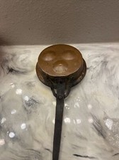 Antique Aebleskiver Egg Copper Pan Forged Handle Tin Lined 13.75 x 2"