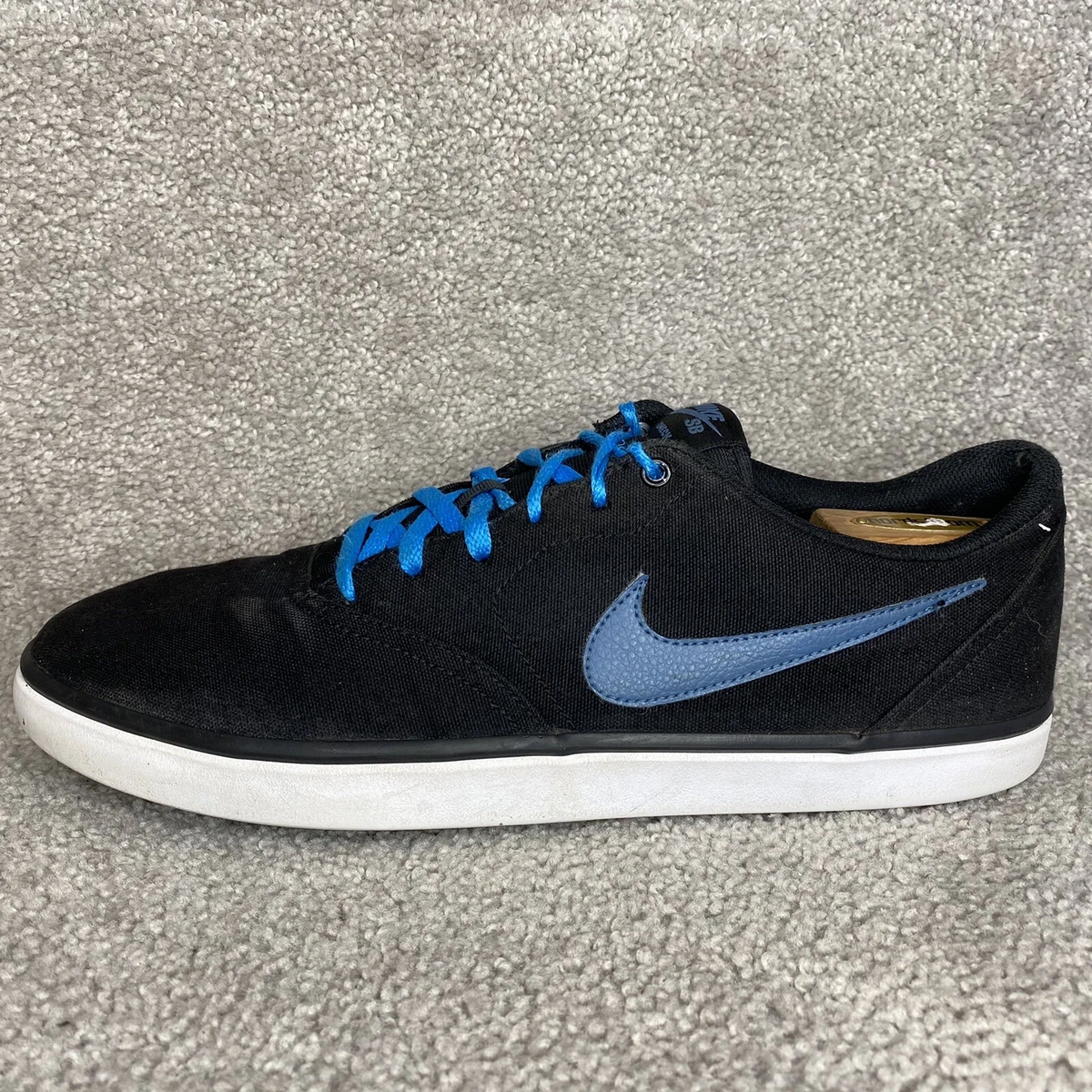 carril fatiga Fiesta Nike SB Check Solar Canvas Black Blue Skateboard Shoes 843896-017  Men&#039;s Size 13 | eBay