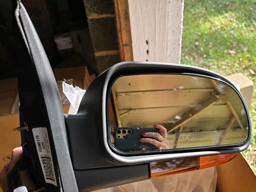 Mirror Side View Power Black Folding Passenger Right for Chevy GMC Pickup Truck