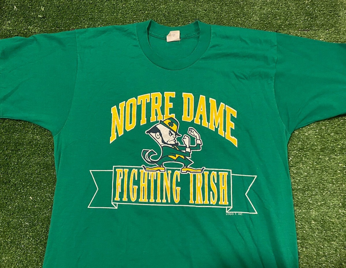 Vintage Notre Dame Fighting Irish shirt large green mens 