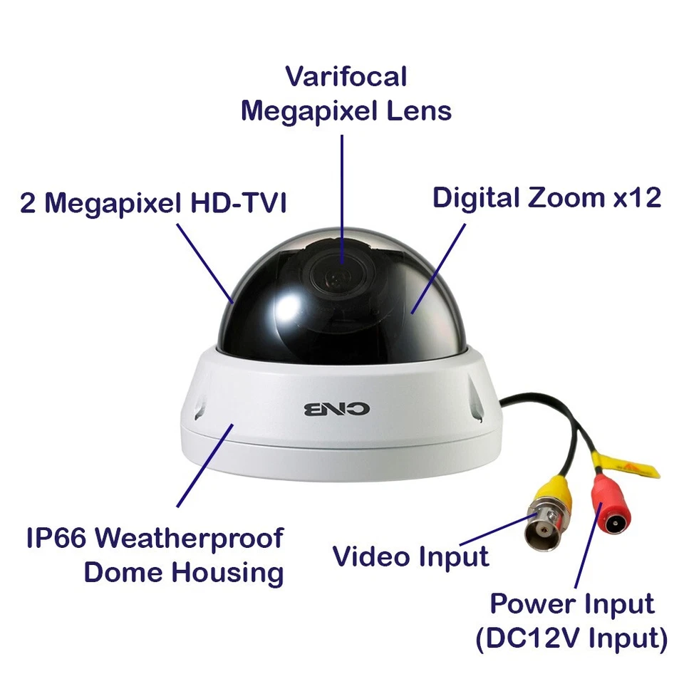 Outdoor Security Dome Camera AV22-1CH HD-TVI CCTV Full HD 1080p Day/Night - Image 2 of 4