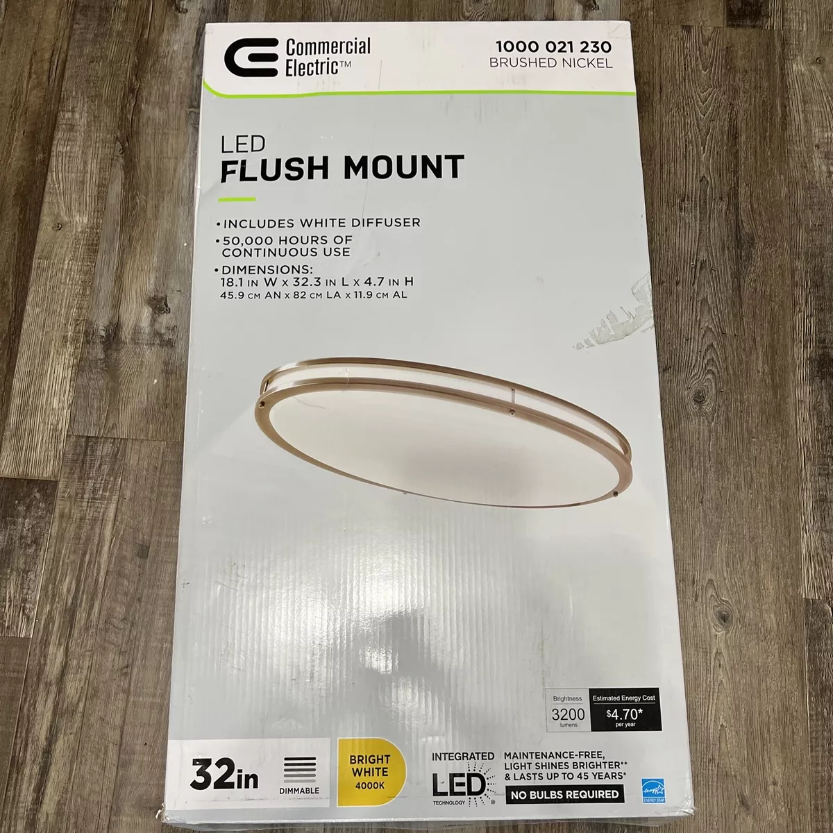 Brushed nickel led oval flush mount deals
