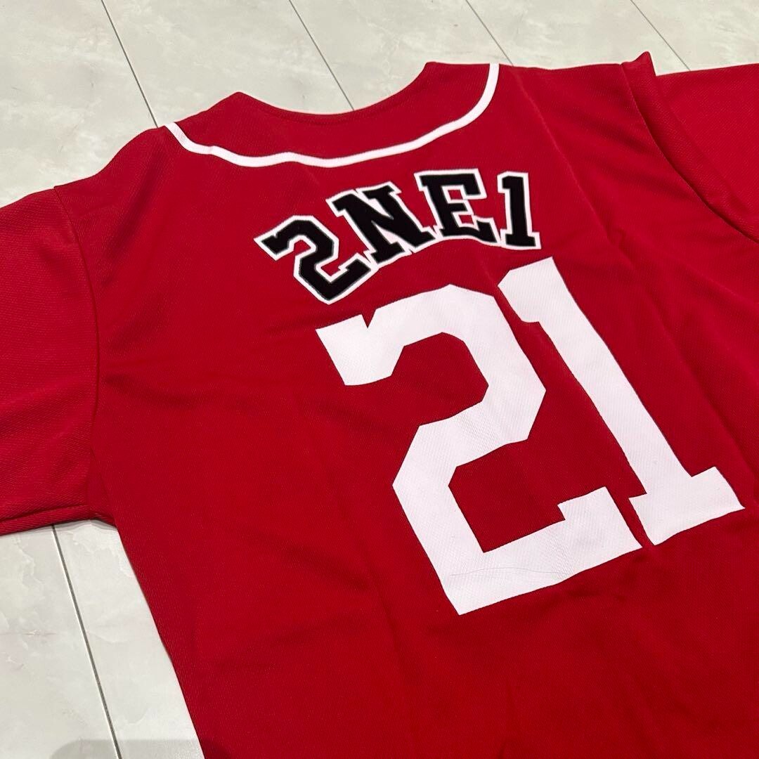 2NE1 公式 ベースボールジャージ 2NE1 Baseball Shirt Red Official Fan Club Black Jack Nolza