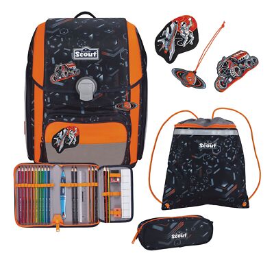 Scout Basic Genius Set 4-teilig Schulranzen Space Data schwarz