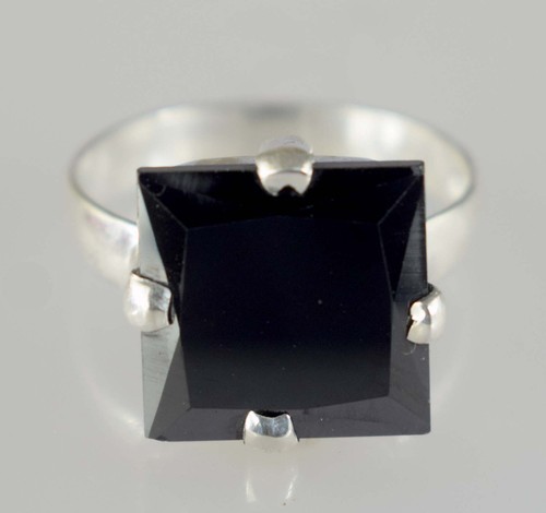 11.61 Ct Black Diamond Solitaire Square Cut Certified Men's Ring New Collection - Picture 2 of 7