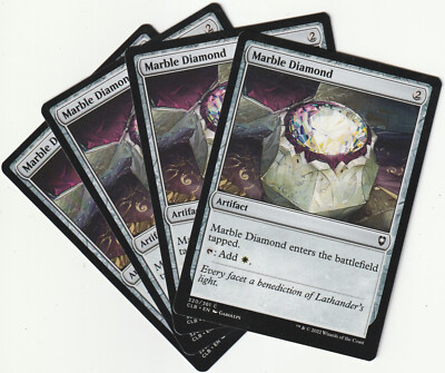   4 MAGIC The Gathering MARBLE DIAMOND Artifact PLAYSET CLB/EN NM/EX