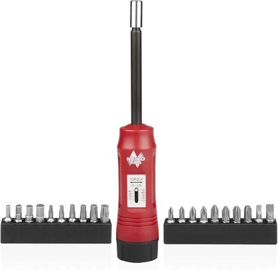 Neiko 10573B Torque Screwdriver Set 1/4'' Drive Long Shank | 10 to 50 Inch-